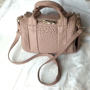 ALEXANDER WANG Pebbled Lambskin Rockie Blush Pale Gold Hardware